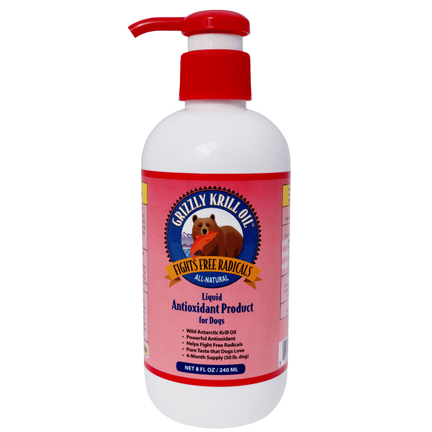 Grizzly Krill Oil Antioxidant for Dogs, 4 Month Supply