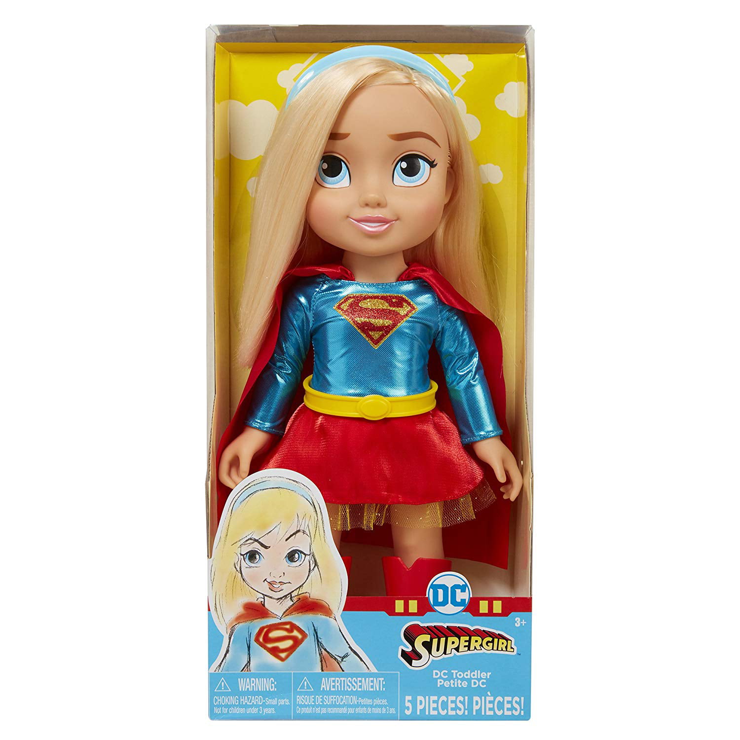 Super Girl Toddler Toy petite poupée DC Comics Big Girls 5 Piece Dress up HEROS 