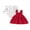 Red, variant on My First Valentine's Day Baby Girl Outfits Heart Print Long Sleeve Ribbed Romper Corduroy Strap Dress Skirt 0 3 6 9 12 18 Months Infant Spring Clohtes Set