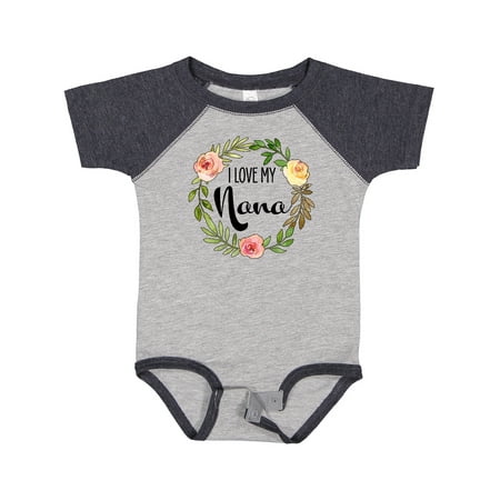 

Inktastic I Love My Nana Flower Wreath Gift Baby Boy or Baby Girl Bodysuit
