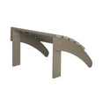 thumbnail image 3 of Garden Plastic Outdoor Adirondack Footrest Ottoman, Weathered Wood, 3 of 4