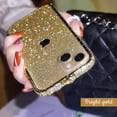 thumbnail image 1 of SaniMore for iPhone 14 Plus 6.7" 2022 Case, Luxury Snake Diamond Bumper + Glitter Backpaper for Girls Women Shockproof Drop-proof Stylish Cover For iPhone 14 Plus 6.7" 2022, Gold, 1 of 8
