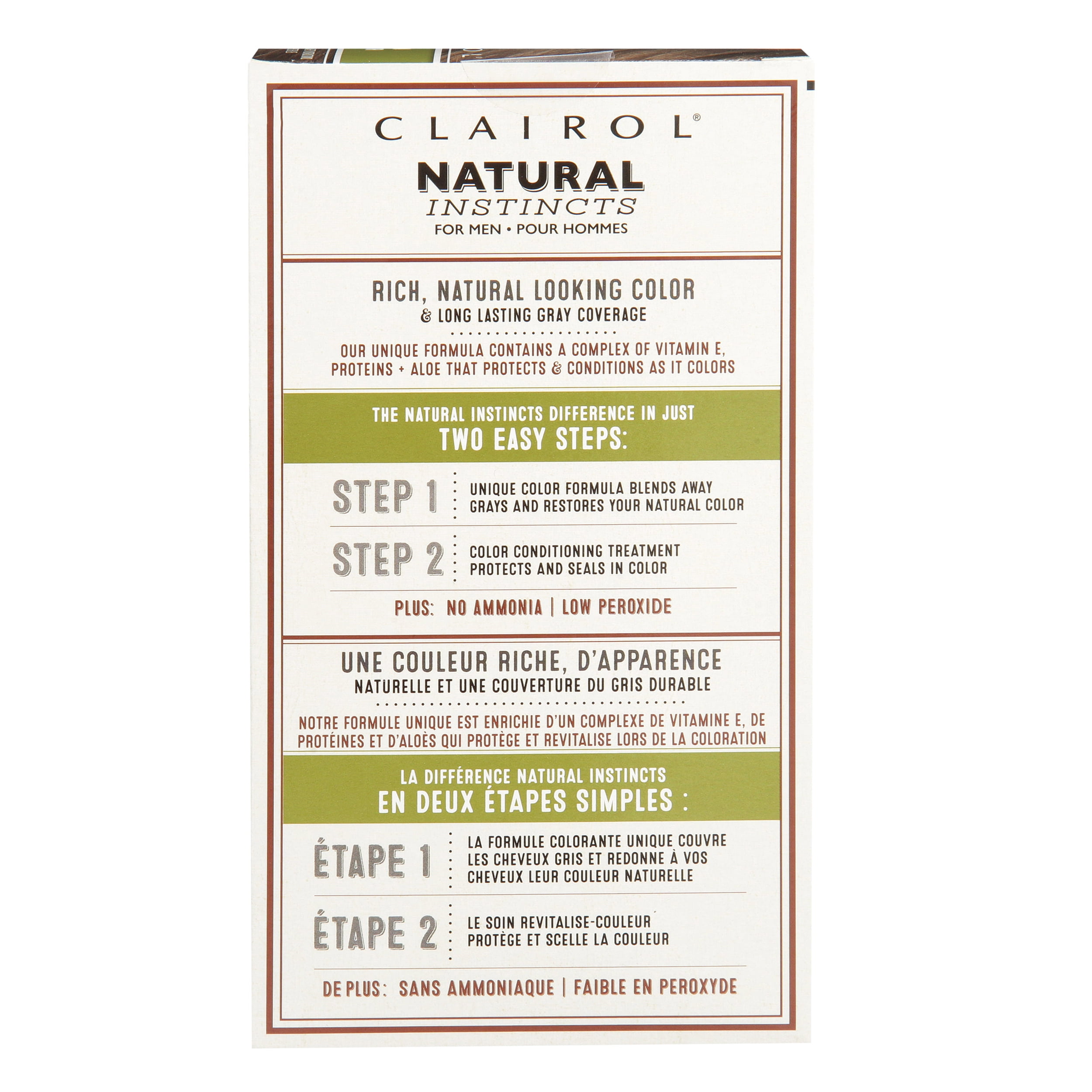Clairol Natural Instincts for Men Hair Dye Demi-Permanent Hair Color Creme, M9 Light Brown