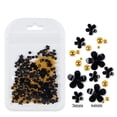 thumbnail image 1 of Bolsa de joyería con flores de cinco pétalos para decoración de uñas Joyería de flores acrílicas blancas y rosas con cuentas de oro y plata Flor de resina, 1 of 6