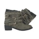 thumbnail image 1 of NECHOLOGY Botas Mujer Adulto Femenino Zapatos Botines mujer Zapatos de transpirables cortos Retro altos, botas gruesas de tacón para mujer, botas con cremallera para mujer (Green, 9.5), 1 of 7