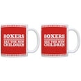 thumbnail image 1 of ThisWear Dog Owner Gifts Boxers are the New Children Funny Dog 11 ounce 2 Pack Coffee Mugs Red, 1 of 4