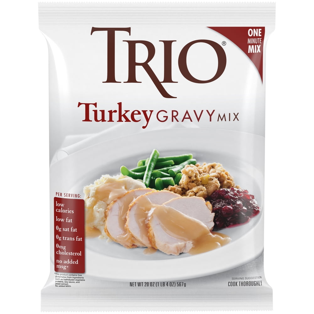 TRIO Turkey Gravy Mix, Just Add Water Gravy Packet, 20 Oz