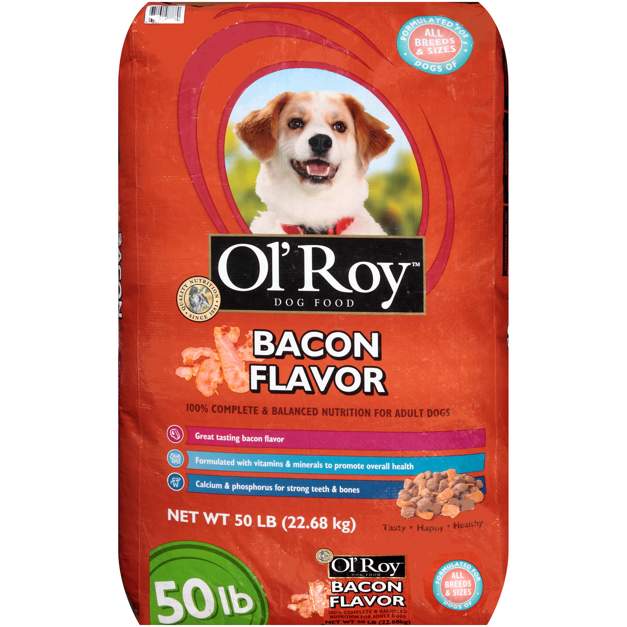 Ol' Roy Complete Nutrition Dry Dog Food – T-Bone & Bacon Flavor, 46 Lbs (2-Pack)