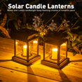 Sunklly Hanging Solar Lanterns OIF8 Outdoor 6 Pack Solar Flickering