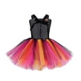 thumbnail image 6 of Spazoro Girls Mesh Tulle Princess Dress, Cosplay Party Performance Dresses Girls Halloween Costumes Orange Size S, 6 of 6