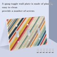 thumbnail image 3 of Yayeee Toggle Light Switch Wall Plate 2-Gang 4.56"x4.48" Decorative Outlet Cover, Striped Pattern, 3 of 7