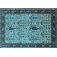 thumbnail image 1 of Ahgly Company Indoor Rectangle Oriental Light Blue Industrial Area Rugs, 5' x 7', 1 of 4