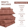 thumbnail image 5 of Regency Heights Full/Queen Size Comforter Set – Clay Striped Woven Bedding, 4-Piece Bed set with Body Pillow Sham, Machine Washable for All Seasons, 5 of 9