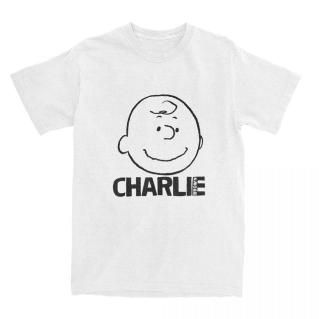 Camiseta de Snoopy y Charlie Brown de Peanuts para hombres y mujeres, camisetas novedosas de algodón, camiseta de manga corta con cuello redondo, ropa estampada con gráficos