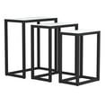 thumbnail image 3 of Ensemble de 3 tables d’appoint modernes en MDF et en fer, noir, 3 of 7