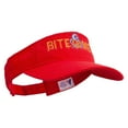 thumbnail image 5 of Halloween Bite Me Embroidered Pro Style Cotton Twill Washed Visor - Red OSFM, 5 of 5