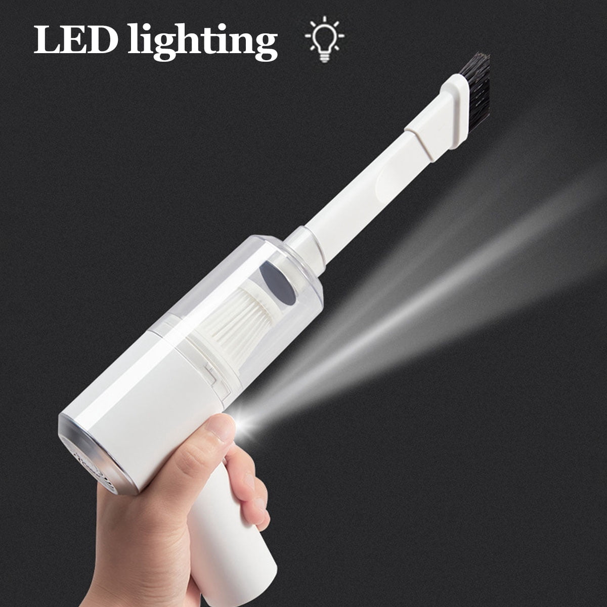 Mini Vacuum Cleaner for Car,3 in 1 Keyboard Vacuum Cleaner Wireless Handheld,Car Vacuum with Brushless MotorRechargeable Easy to Clean Car Interior -White