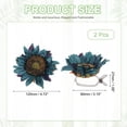 thumbnail image 2 of Clips de Cortina con Flor de Girasol, 2 Pcs Lazos de Cortina Florales Artificiales Soportes de Granja para Ventanas Decorativos para Uso Interior y Exterior, Azul Brillante, 2 of 6