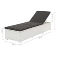 thumbnail image 5 of Benjara Nino Outdoor Chaise Lounger Sunbed- Black Cushion- White Poly Rattan, 5 of 6