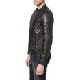 thumbnail image 2 of New Men's Genuine Lambskin Leather Jacket Black Motorcycle Biker Jacket A857, 2 of 4