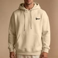 thumbnail image 4 of TKKCS Mens Pullover Hoodie with Kangaroo Pocket- Loose Fit Casual Drawstring Long Sleeve Soft Hooded Sweatshirt Khaki Size 2XL, 4 of 7