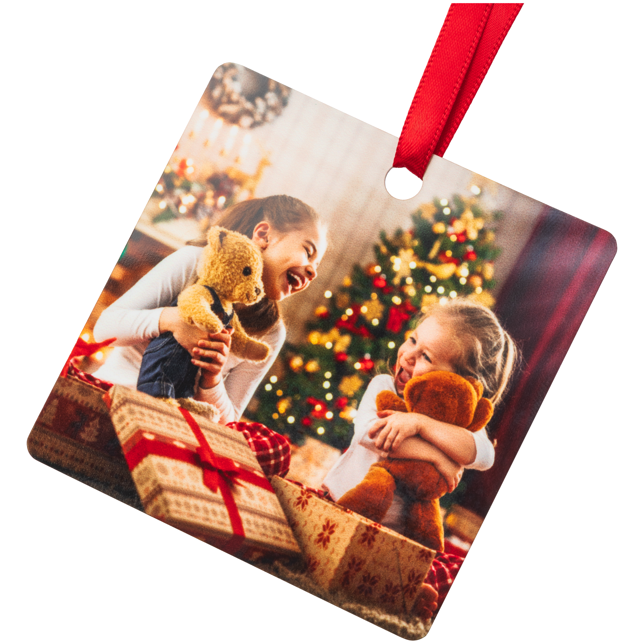 3x3 Square Metal Ornament, Single-Sided, Same Day