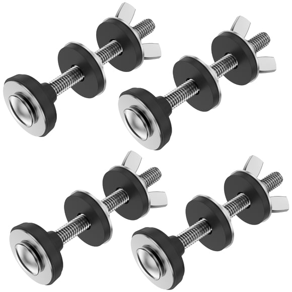 Qenwkxz 4PCS Universal Toilet Tank to Bowl Bolts Kit, Heavy Duty Toilet Bolts, Waterproof Stainless and Rubber Washers Gaskets with Extra Long Nut Screw for Fastening