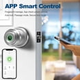 thumbnail image 4 of GeekTale Smart Fingerprint Door Lock Fingerprint Doorknob Entry Door Lock, Fingerprint Unlocking, Mobile App Unlocking, Key Unlocking for Home Hotel Office Apartment Bedroom Silver, 4 of 6