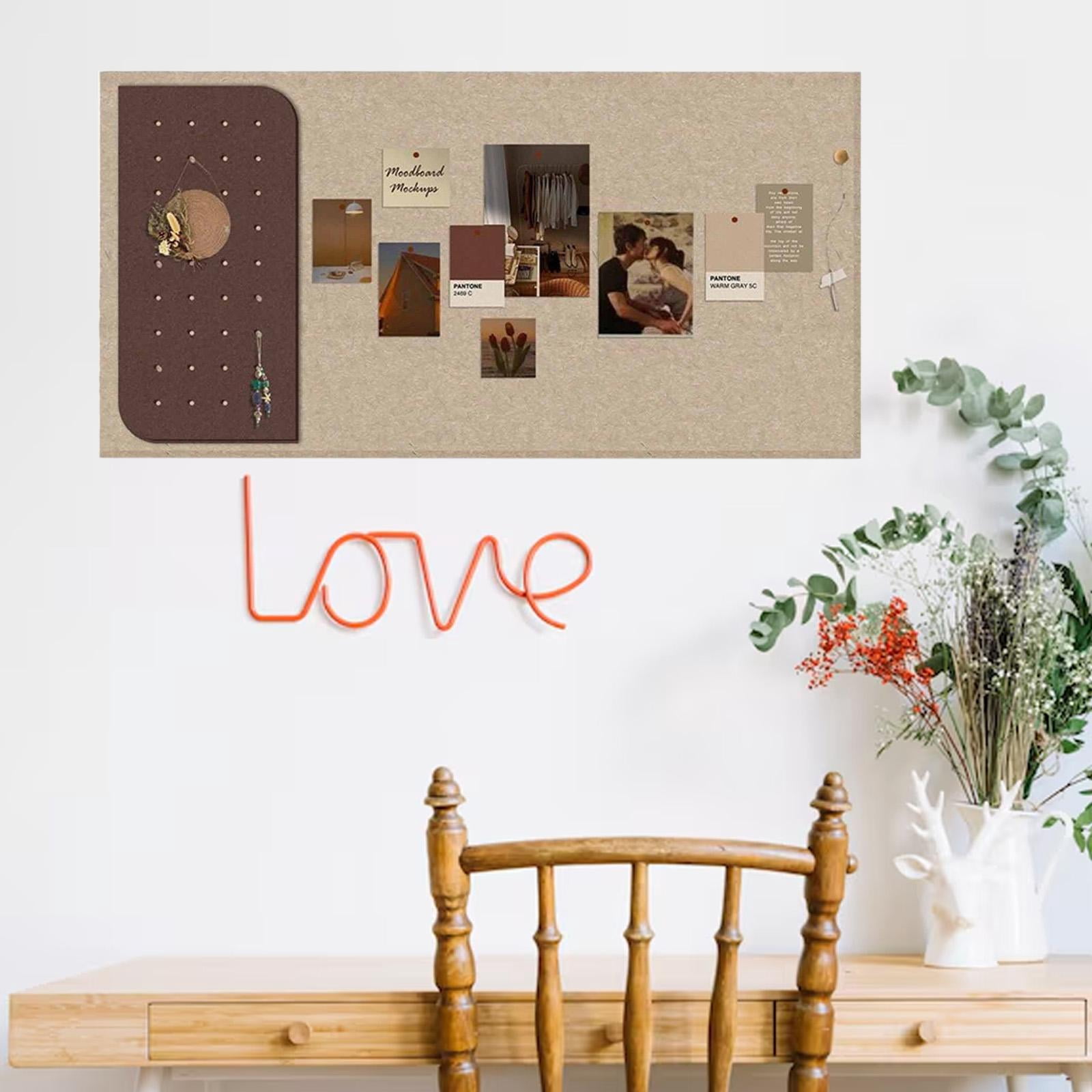 TISHITA Cork Bulletin Board Wall Decor Cork Board for Memo Notes Office Home Kitchen 60x120