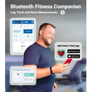 A&D Medical Premium+ Wireless Wide Base Weight Scale, Bluetooth Smart, 550 lb Capacity, UC-356BLE