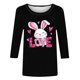 thumbnail image 5 of Camisetas Casuales de las Mujeres Impresas 3/4 Manga Cuello Redondo Blusa, Moda Ligera Superior para el Hogar Y el Uso Diario, Cómoda Imitación de la Tela Del Estante, 5 of 7