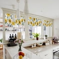 thumbnail image 5 of Sunflower Kitchen Curtain Valance and Tiers Set Yellow White Flower Rod Pocket Kitchen Tier & Valance Set 3 Piece Farmhouse Floral Rustic Wooden Window Curtain Valance Tier Set 54 in x 36 in, 5 of 5