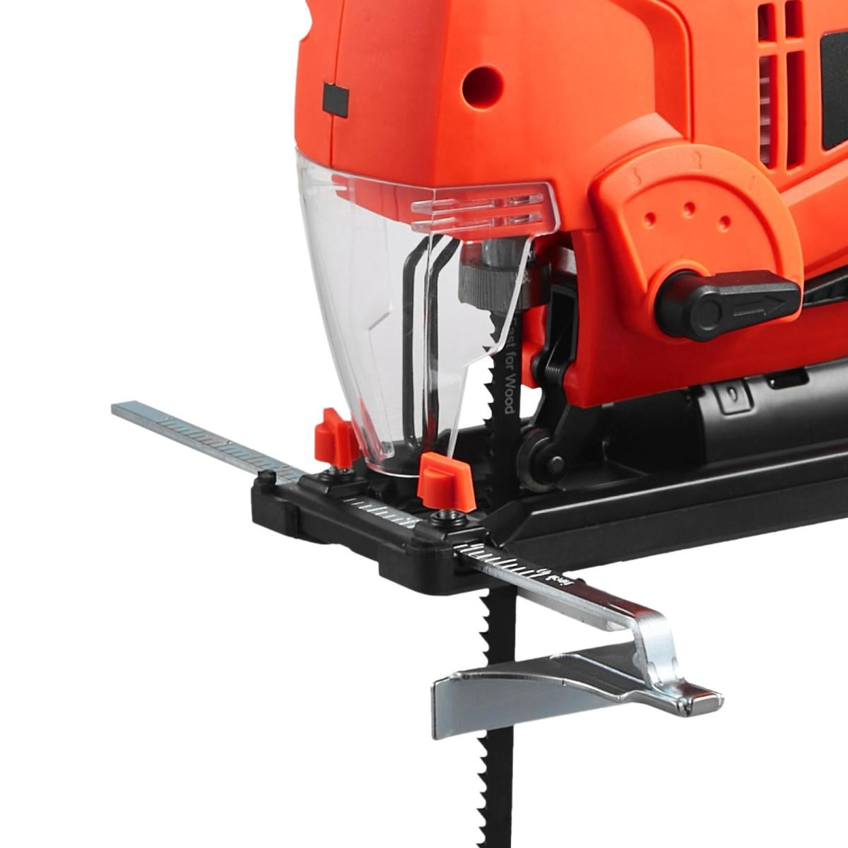 ZHICHUN 6.5 Amp Electric Jig Saw 3000 SPM with 6 Blades LED Light 6 Variable Speed 0-45 ° Bevel Cut & 4 Orbital Settings for Wood Metal Cutting
