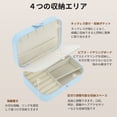 thumbnail image 3 of Unique Bargains Portable Jewelry Box PU Travel Organizer Blue, 3 of 6