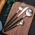 thumbnail image 2 of 4pcs Kitchen Cutlery Set With Knife Spoons Forks Corrosion-resistant 304 Stainless Steel Cooking Utensil Set Tableware, 2 of 9