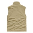 thumbnail image 5 of Gilet Sans Manches pour Hommes, Multi-Poches, Polyester Doux et Respirant pour Automne Hiver, Veste Utilitaire Décontractée pour Extérieur, 5 of 5