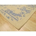 thumbnail image 2 of Handmade Wool Ivory Contemporary Geometric Flatweave Revesible Erased Rug, 2 of 5