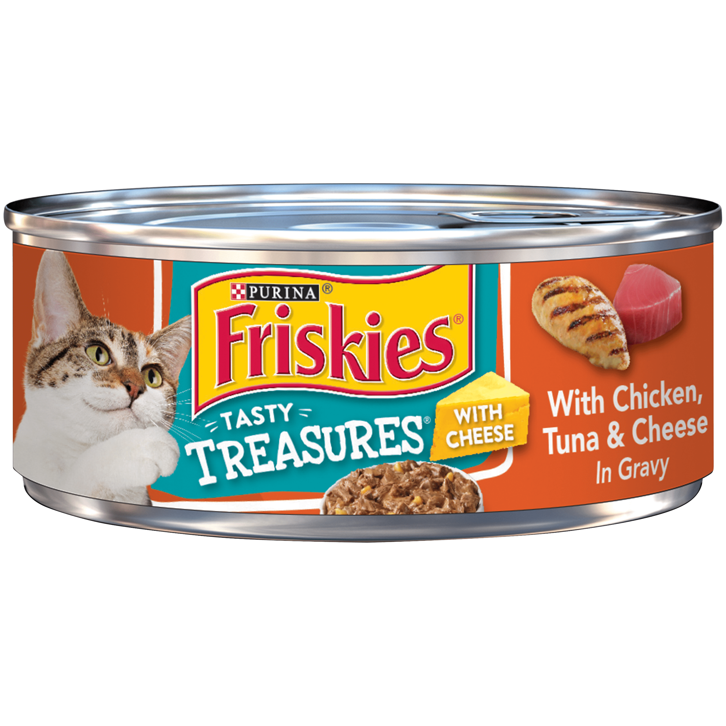 Friskies Gravy Wet Cat Food, Tasty Treasures With Chicken & Tuna and