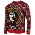 thumbnail image 2 of Ottawa Senators NHL Big Logo Checker Ugly Christmas Sweater, 2 of 2