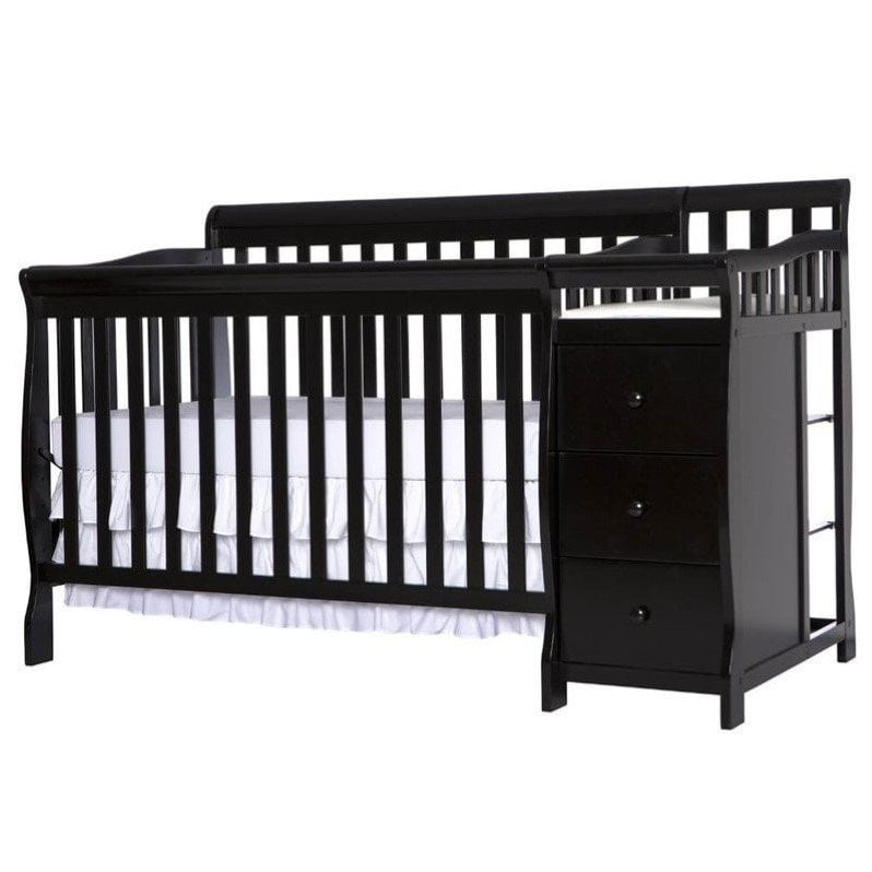 crib with mattress and changing table