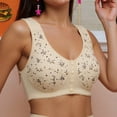 thumbnail image 2 of DondPO Anti Sagging Bras for Older Women Push Up Bras for Women Plus Size Bras for Women Front Closure Bras for Women No Underwire No Wire Bras for Women Wireless Bras with Support and Lift Beige L, 2 of 4