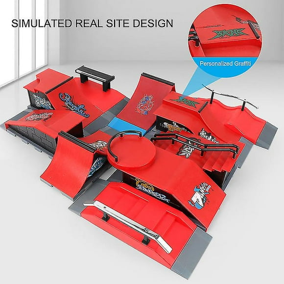 Skate Park Ramp Parts For Tech Decks Fingerboard Finger Board Parks Gift For