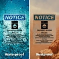 thumbnail image 6 of (2 Pack) Laundry Room Rules OSHA Notice Sign 7 Inch X 10 Inch Indoor / Outdoor Rust-Free Aluminum Metal Signs for Workplace, Workshop, and Construction Site, Made in the USA, 6 of 8
