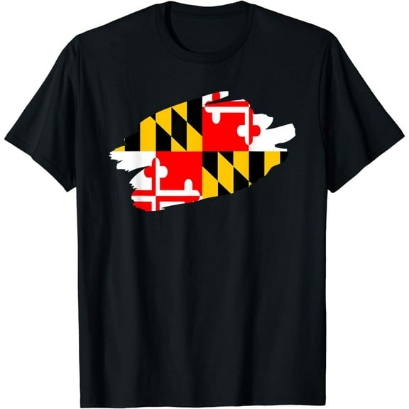 I Love Maryland MD State Flag Heart Baltimore Hon Ocean City T-Shirt