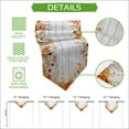thumbnail image 5 of Fall Thanksgiving Table Runner Linen Burlap Table Runner 72 Inches Long Farmhouse Pumpkin Maple Leaf Flower Wood Dresser Scarves for Kitchen Island Coffee Dining Room Party Holiday Decoration 18"x72", 5 of 8