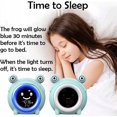 thumbnail image 4 of Pequeño reloj despertador con luz nocturna inteligente, reloj LED con rana pequeña, carga USB, luz nocturna pequeña, reloj despertador rosa ER, 4 of 5