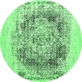 thumbnail image 1 of Ahgly Company Indoor Round Oriental Emerald Green Industrial Area Rugs, 5' Round, 1 of 4