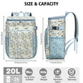 thumbnail image 3 of Bright Colorful Bloom Pattern Insulated Cooler Backpack, Leakproof Waterproof Lunch Backpack for Summer BBQs, Hiking, Fishing, 3 of 6