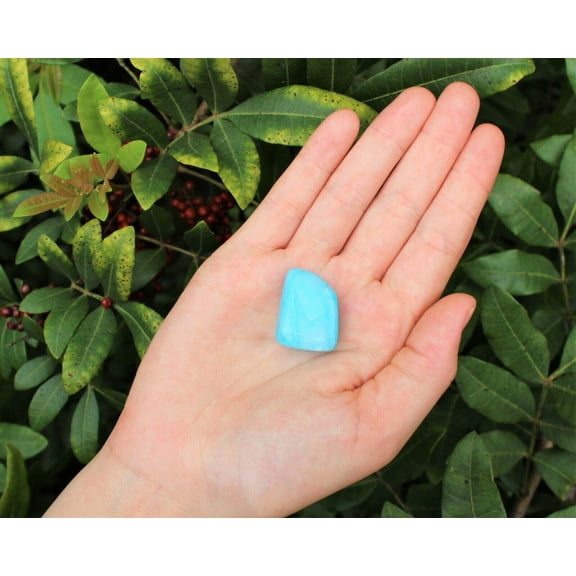 Blue Aragonite: One (1) Medium Tumbled Stone (Crystal Healing Tumble Gemstone)