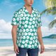 thumbnail image 3 of Fotbe Green Baseball Camisa Hawaiana para Hombre Unisex – Camisa Casual de Verano con Botones de Manga Corta de Algodón y Lino,Small, 3 of 7